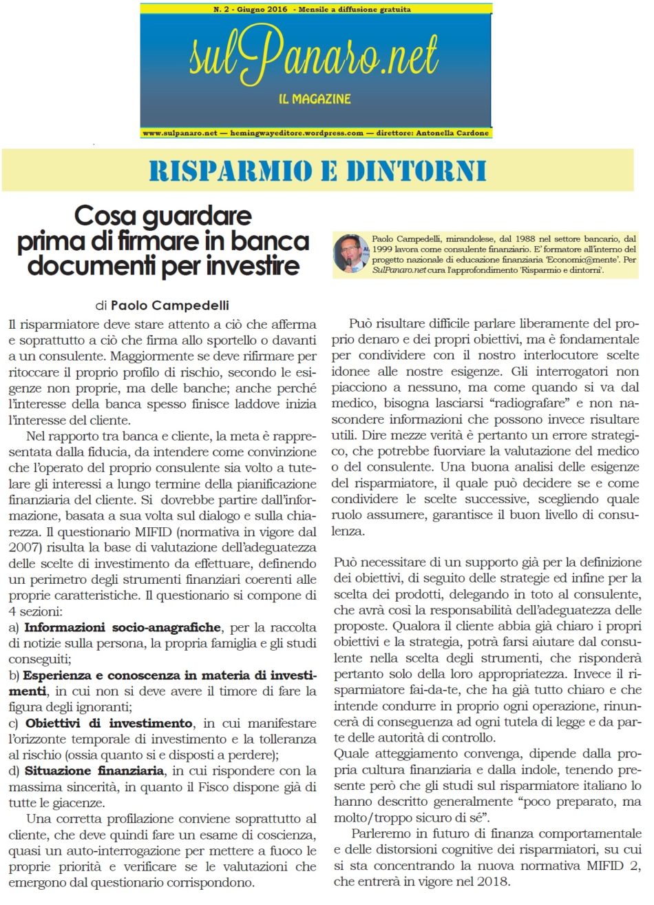 Risparmio e dintorni n. 2 - da sito