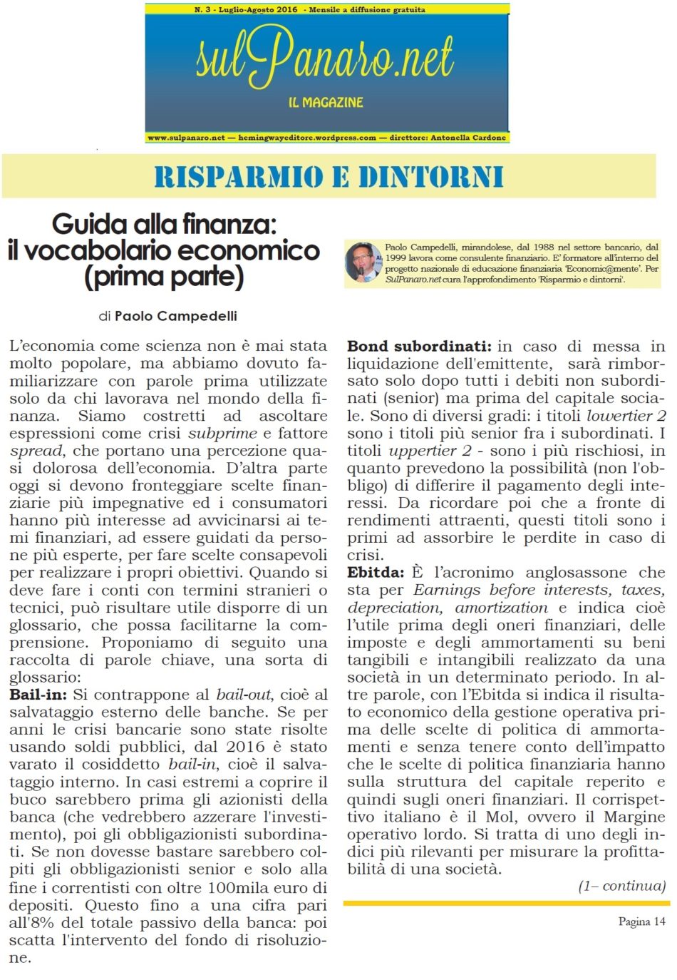 Risparmio e dintorni n. 3 - da sito